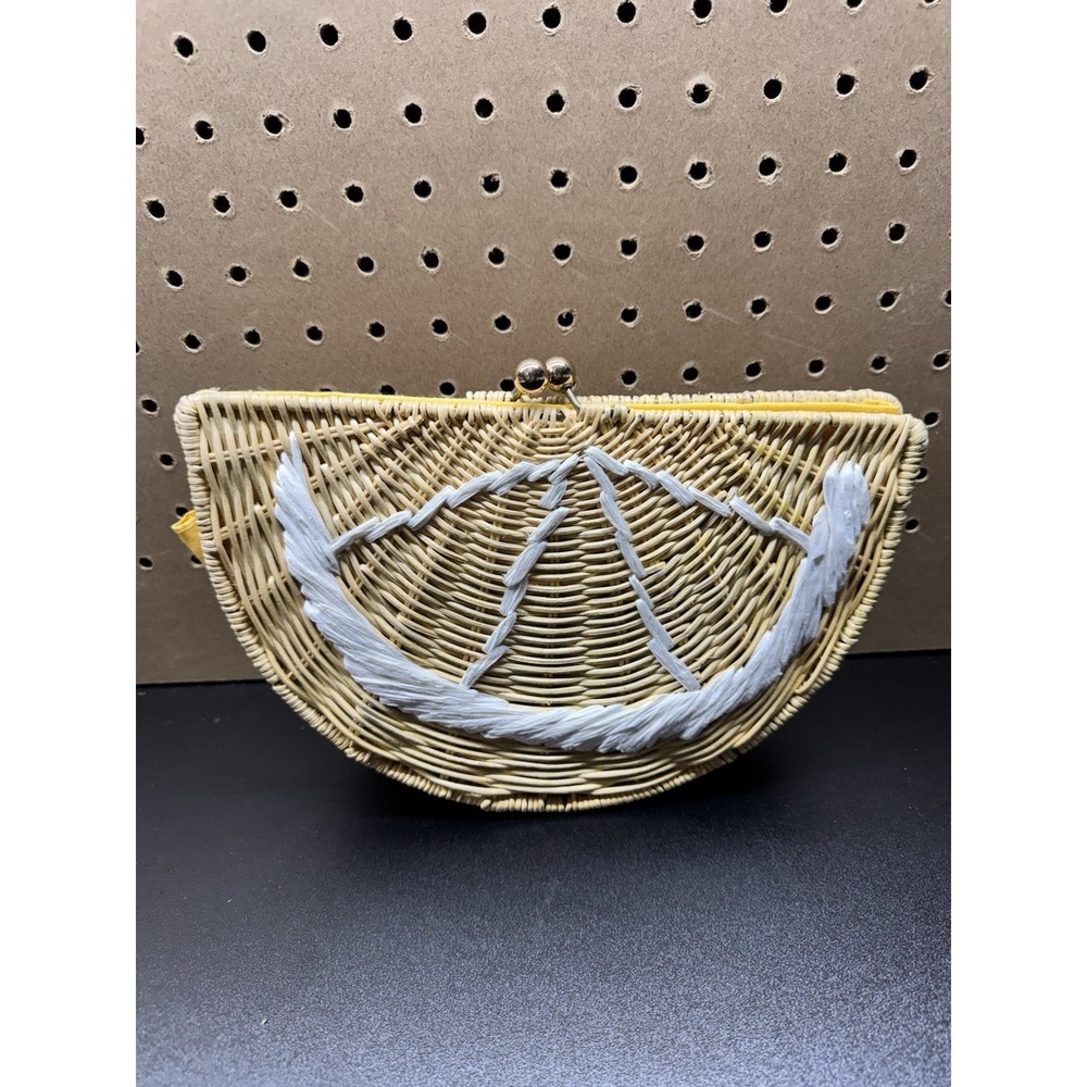 NWT Limited Edition Tabitha Brown x Target Lemon Straw Clutch Hand‎ Purse